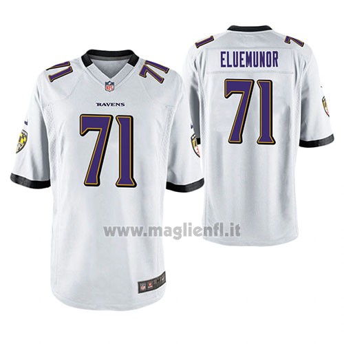 Maglia NFL Game Baltimore Ravens Jermaine Eluemunor Bianco